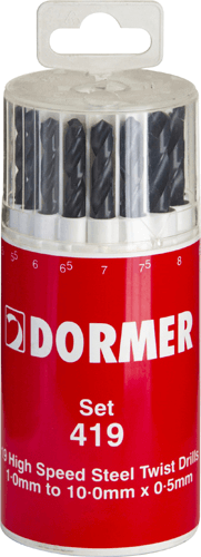 DORMER A100 Drill Set Metric 19pce DORMER A100 Drill Set Metric 19pce