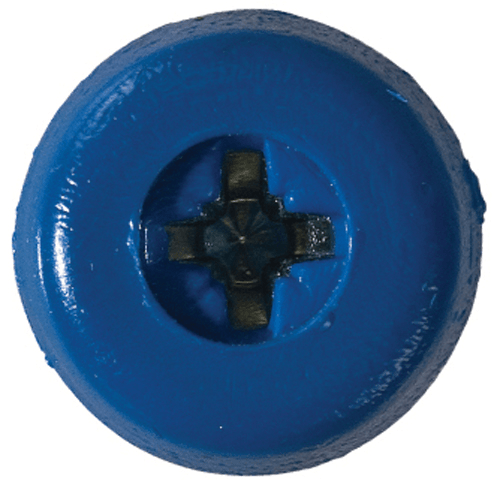 Number Plate Screws No.10 x 18mm Blue Number Plate Screws No.10 x 18mm Blue
