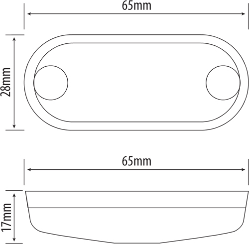 LED Side Marker 65mm Amber LED Side Marker 65mm Amber - Reliable Visibility & Durability