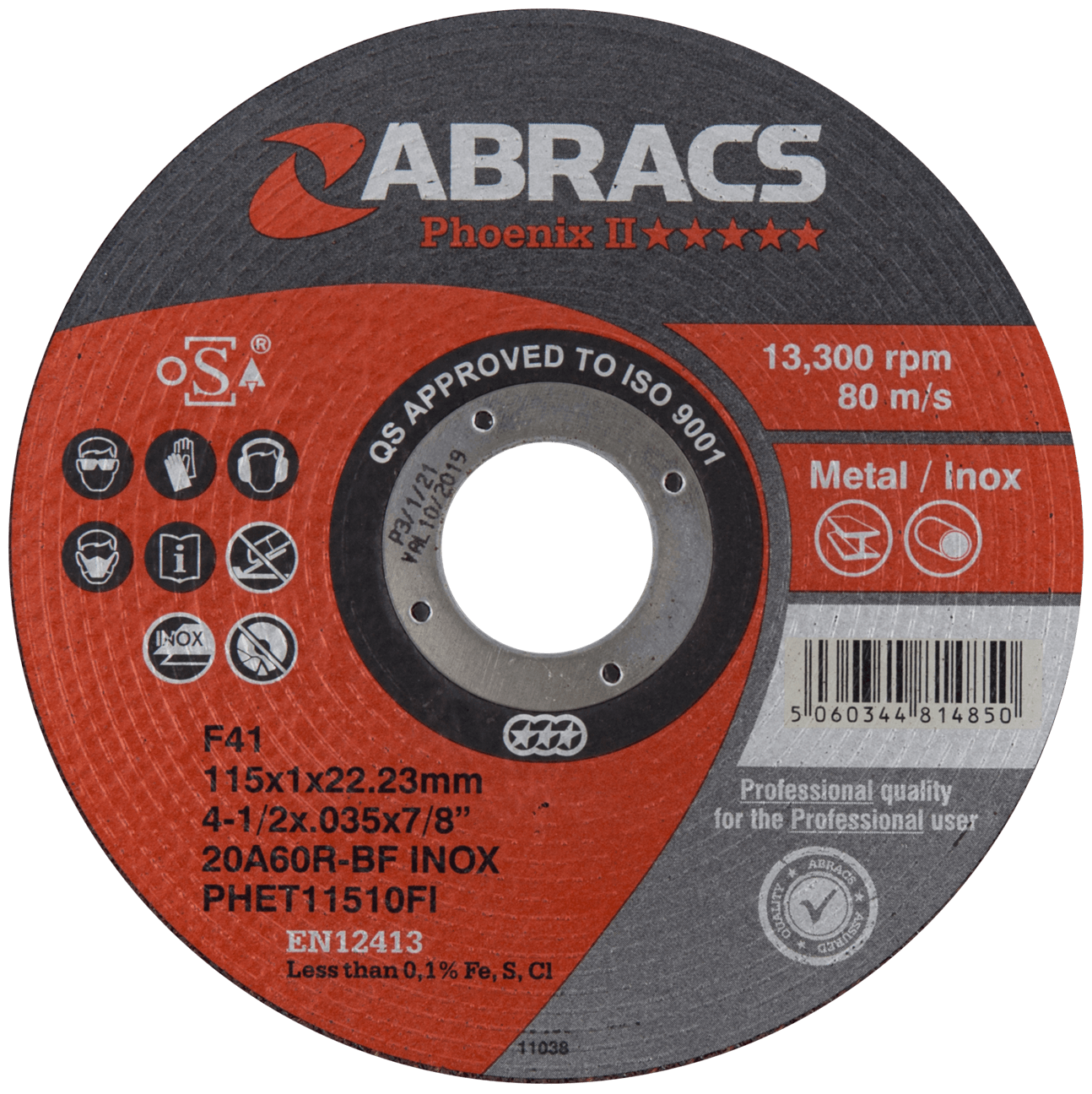 Extra Thin Flat Cutting Disc 115x1x22 Extra Thin Flat Cutting Disc 115x1x22 - Superior Quality