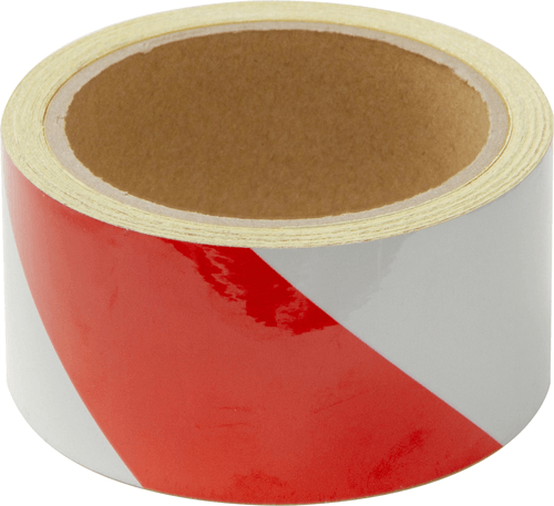 Reflective Red/White Tape – 50mm x 10m Reflective Red/White Tape Class 1 50mm x 10m | Castle Engineers