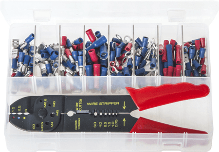 Assorted Terminals Insulated With Pliers 206 Pc Assorted Terminals Insulated With Pliers 206 Pc