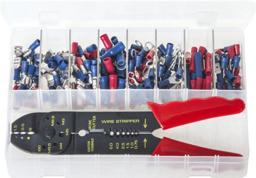 Assorted Terminals Insulated With Pliers 206 Pc Assorted Terminals Insulated With Pliers 206 Pc