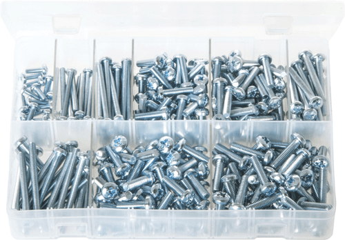 290 Piece Metric Pozi Pan Head Machine Screw Assortment 290 Piece Metric Pozi Pan Head Machine Screw Assortment
