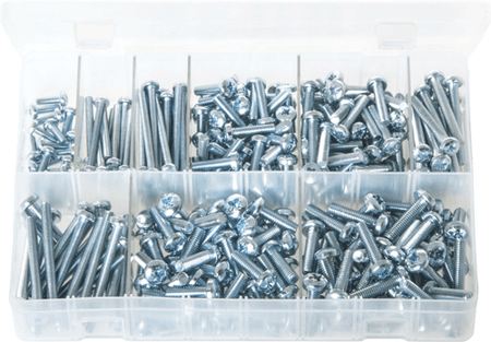 290 Piece Metric Pozi Pan Head Machine Screw Assortment 290 Piece Metric Pozi Pan Head Machine Screw Assortment