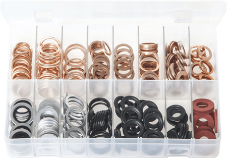 Sump Plug Washers - Assorted Box (265 Pieces) 265 Piece Sump Plug Washers – Assorted Box | Castle Engineers Supplies
