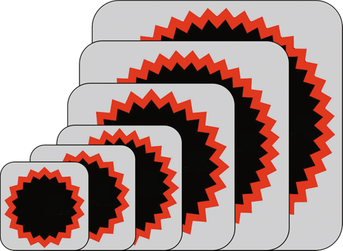 Tube Patches Red Edge 54mm No3 Tube Patches Red Edge 54mm No3