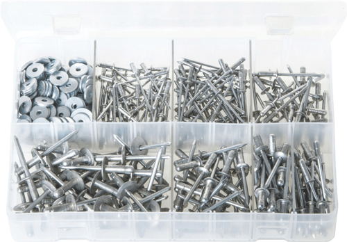 Assorted Rivets Multi-grip Aluminium & Washers 440 Pc Assorted Rivets Multi-grip Aluminium & Washers 440 Pc