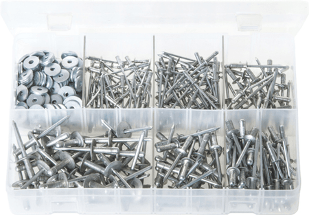 Assorted Rivets Multi-grip Aluminium & Washers 440 Pc Assorted Rivets Multi-grip Aluminium & Washers 440 Pc
