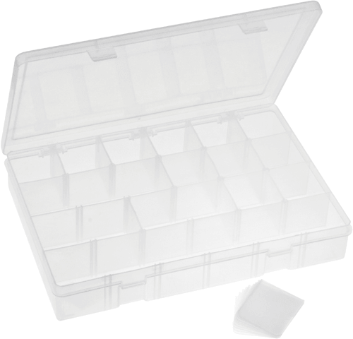 Superbox Large Clear Box 18 Compartment Superbox Large Clear Box 18 Compartment - Ideal Storage Solution