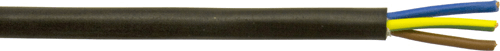 Mains Cable 3-core TRS Black 6amp Mains Cable 3-core TRS Black 6amp