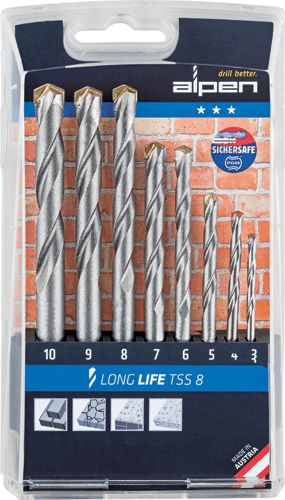 ALPEN Masonry Drill Set 8pce ALPEN Masonry Drill Set 8pce