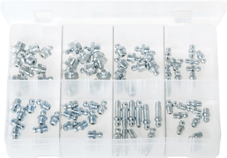 Assorted Grease Nipples Metric & 1/4 UNF 80 Pc Grease Nipples Metric & 1/4 UNF | Lubrication Fittings