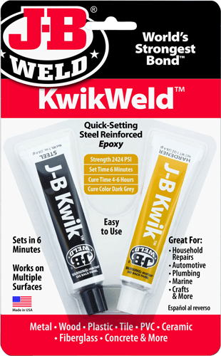 JB Weld Kwik Weld 2 x 28g Tubes JB Weld Kwik Weld 2 x 28g Tubes