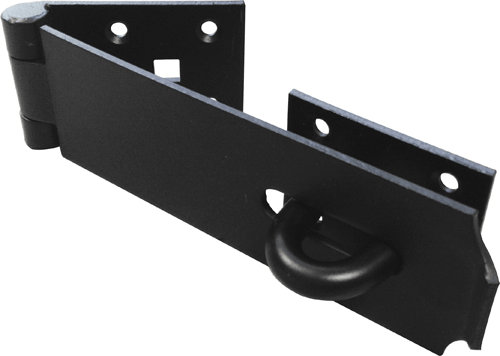 HD safety hasp & staple Blk 190mm HD safety hasp & staple Blk 190mm