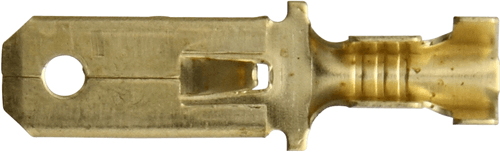 Male push-on tab terminal for 1–2.5mm² cable, 6.3mm