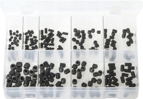 Assorted Grub Screws Black UNF 225 Pc Assorted Grub Screws Black UNF 225 Pc