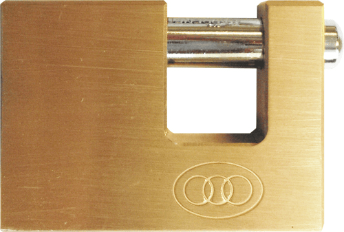Brass Shutter Padlock Shutter Padlock - Brass: Heavy-Duty Security Solution