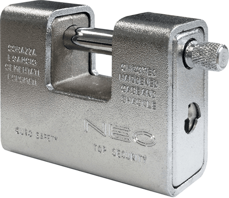 Armoured Padlock Brass/Chrome 80mm Armoured Padlock Brass/Chrome 80mm