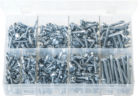 Assorted Self-Drilling screws Hex Head 400 Pc Assorted Self-Drilling screws Hex Head 400 Pc