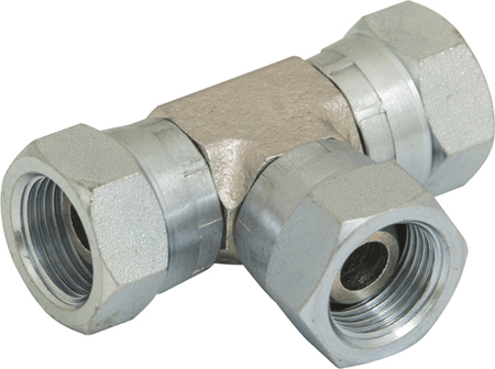Hydraulic BSPP Equal Tee - Female 1/2" Hydraulic BSPP Equal Tee - Female 1/2"