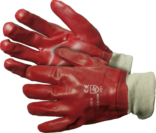 PVC Gloves with Knitted Wrist PVC Gloves with Knitted Wrist - Durable and Flexible Design