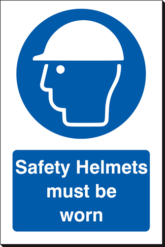 Safety Helmets Must Be Worn 240 x 360mm Sign Safety Helmets Must Be Worn 240 x 360mm Sign