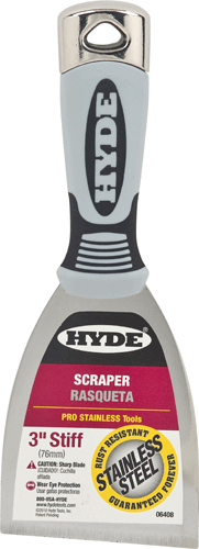 HYDE Scraper Soft Grip Chisel Blade 3" HYDE Scraper Soft Grip Chisel Blade 3"