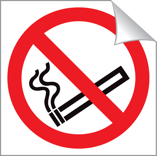 No Smoking 80 x 80mm Sticker No Smoking 80 x 80mm Sticker - Clear Compliance Marker