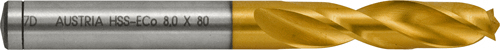 ALPEN HSS Co/TiN Spot Weld Drill 8x82mm ALPEN HSS Co/TiN Spot Weld Drill 8x82mm