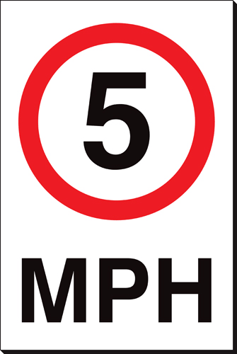 5 MPH 240 x 360mm Sign 5 MPH 240 x 360mm Sign - High-Quality Road Safety Marker