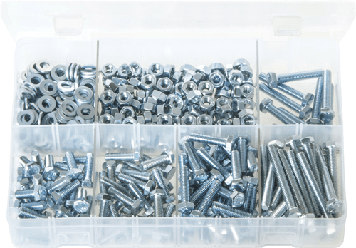 Assorted Setscrews Nuts & Washers M6 485 Piece Assorted Setscrews Nuts & Washers M6 485 Piece