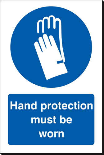 Hand Protection Must Be Worn 240 x 360mm Sign Hand Protection Must Be Worn 240 x 360mm Sign