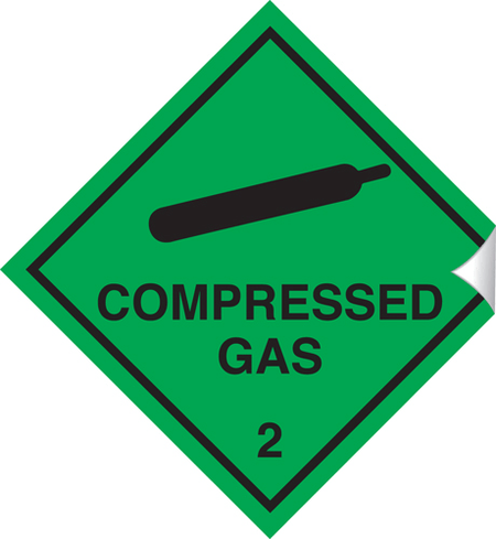 Compressed Gas 100 x 100mm Sticker Compressed Gas 100 x 100mm Sticker
