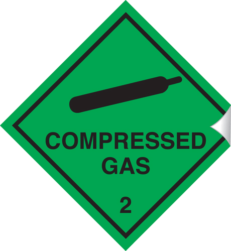 Compressed Gas 100 x 100mm Sticker Compressed Gas 100 x 100mm Sticker