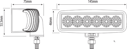 5" Rectangular Worklamp - 1350Lm 5" Rectangular Worklamp - 1350Lm