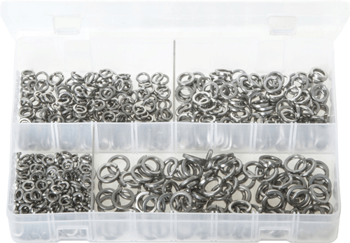 Assorted Spring Washers A2 Stainless Steel Metric 650 Pc Assorted Spring Washers A2 Stainless Steel Metric 650 Pc