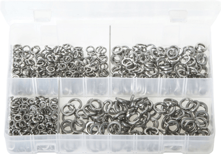 Assorted Spring Washers A2 Stainless Steel Metric 650 Pc Assorted Spring Washers A2 Stainless Steel Metric 650 Pc
