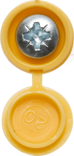 Number Plate Screws W/Hinged Cap Yellw Number Plate Screws W/Hinged Cap Yellw