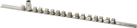 3/8 Drive Socket Storage Rail – 16 Clip Socket Rail 3/8 Drive Socket Storage Rail - 16 Clips for Organization