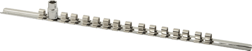 3/8 Drive Socket Storage Rail – 16 Clip Socket Rail 3/8 Drive Socket Storage Rail - 16 Clips for Organization
