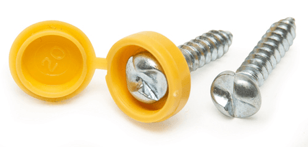 Security Number Plate Screws Yellow Security Number Plate Screws Yellow