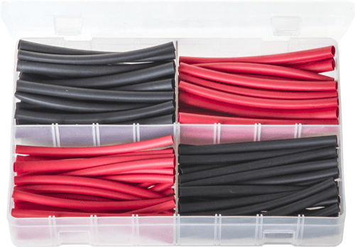 Assorted Heat Shrink Tubing 100 mm Black & Red 100 Pc Assorted Heat Shrink Tubing 100 mm Black & Red 100 Pc