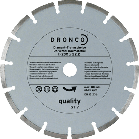 DRONCO ST Diamond Cutting Blade 115 x 22mm DRONCO ST Diamond Cutting Blade 115 x 22mm