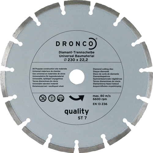 DRONCO ST Diamond Cutting Blade 115 x 22mm DRONCO ST Diamond Cutting Blade 115 x 22mm