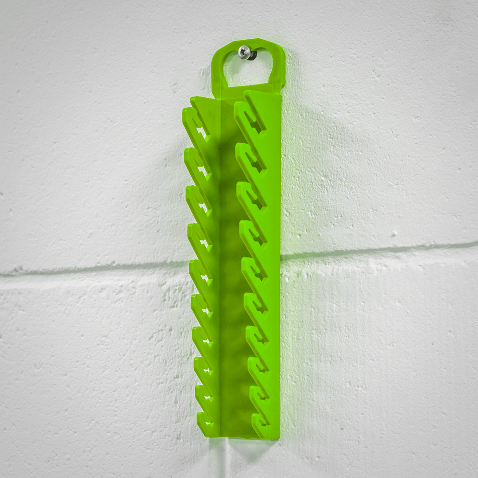 Spanner Rack Capacity 10 Stubby - Spanners Hi-Vis Green Spanner Rack Capacity 10 Stubby - Spanners Hi-Vis Green