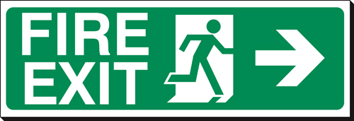 Fire Exit Right Arrow Sign – 360×120mm Safety Direction Sign fire exit right arrow sign - 120 x 360mm Safety Sign