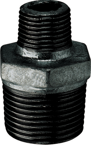 Reducing Hex Nipple 1/2" to 1 1/2" – Black Iron Reducing Hex Nipple 1/2" to 1 1/2" | Black Iron Pipe Fitting