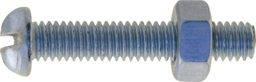 Machine Screws Pan Slot W/Nut 4BA x 3/4 Machine Screws Pan Slot W/Nut 4BA x 3/4