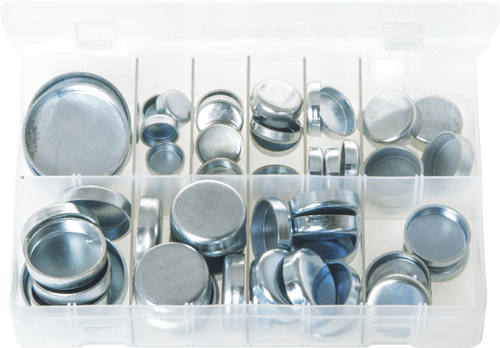 Metric Cup Type Core Plug Assortment – 60 Pieces Core Plugs – Cup Type Metric Assorted Box | Assorted Box | My Store